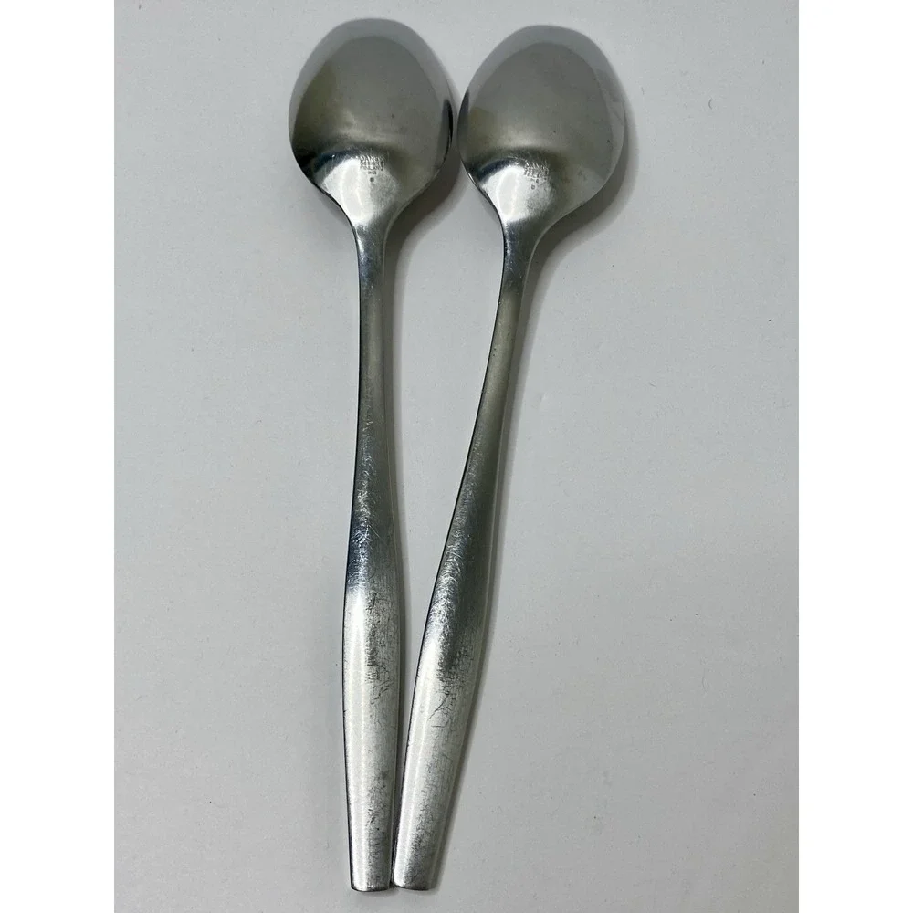 Dansk Variation V Stainless Oval Soup Spoons 8 1/8